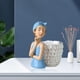 thumbnail image 4 of Estatuilla de niña adorable Zulema de resina azul para decoración de hogar y oficina, 4 of 7