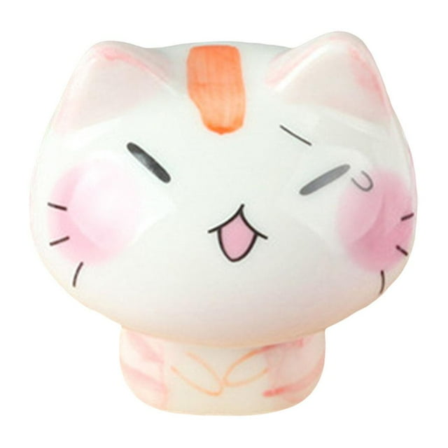 Lindo adorno de gato en pose de figura escultura estatua sala de estar dormitorio escritorio 6x65 cm A