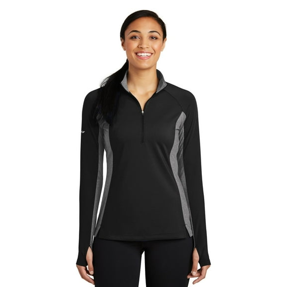 Sport-Tek Ladies Sport-Wick Stretch Contrast 1/2-Zip Pullover. LST854