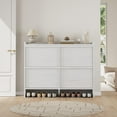 thumbnail image 2 of KOKEBREN Shoe Cabinet with 4 Flip Drawers, Large Capacity Wooden Storage Organizer with Adjustable Shelf, Freestanding Hidden Cabinet for Entryway,White, 2 of 7