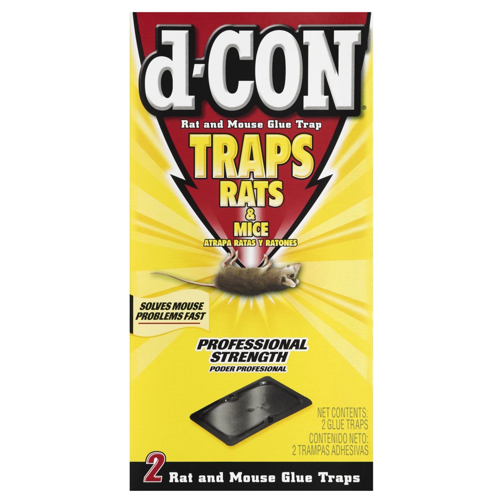 dCON Rodenticide Rat Glue Traps, 2 Count