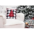 thumbnail image 2 of Christmas Franklin Farm Tree Tufted Plaid Accent Pillow, 12" x 12", 2 of 5