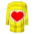 thumbnail image 4 of DDAPJ pyju Valentines Shirts for Women, 3/4 Sleeve Shirts Cute Valentine's Day Print Tees Blouses Casual Plus Size Basic Tops Prime Sales Multicolor XXXXXL, 4 of 6