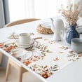 thumbnail image 3 of Thanksgiving Beige Pumpkin Placemats Set of 4 Fall Fallen Leaves Flower Heat Insulated Linen Place Mats, Washable Stain-Proof Table Mats for Dining Tables Holiday Decor 13x19inch, 3 of 9