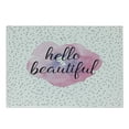 thumbnail image 1 of Hello Cutting Board, Words Watercolor Flower Pattern and Celebration Background, Decorative Tempered Glass Cutting and Serving Board, Small Size, Pale Pink Lavender Black, by Ambesonne, 1 of 1