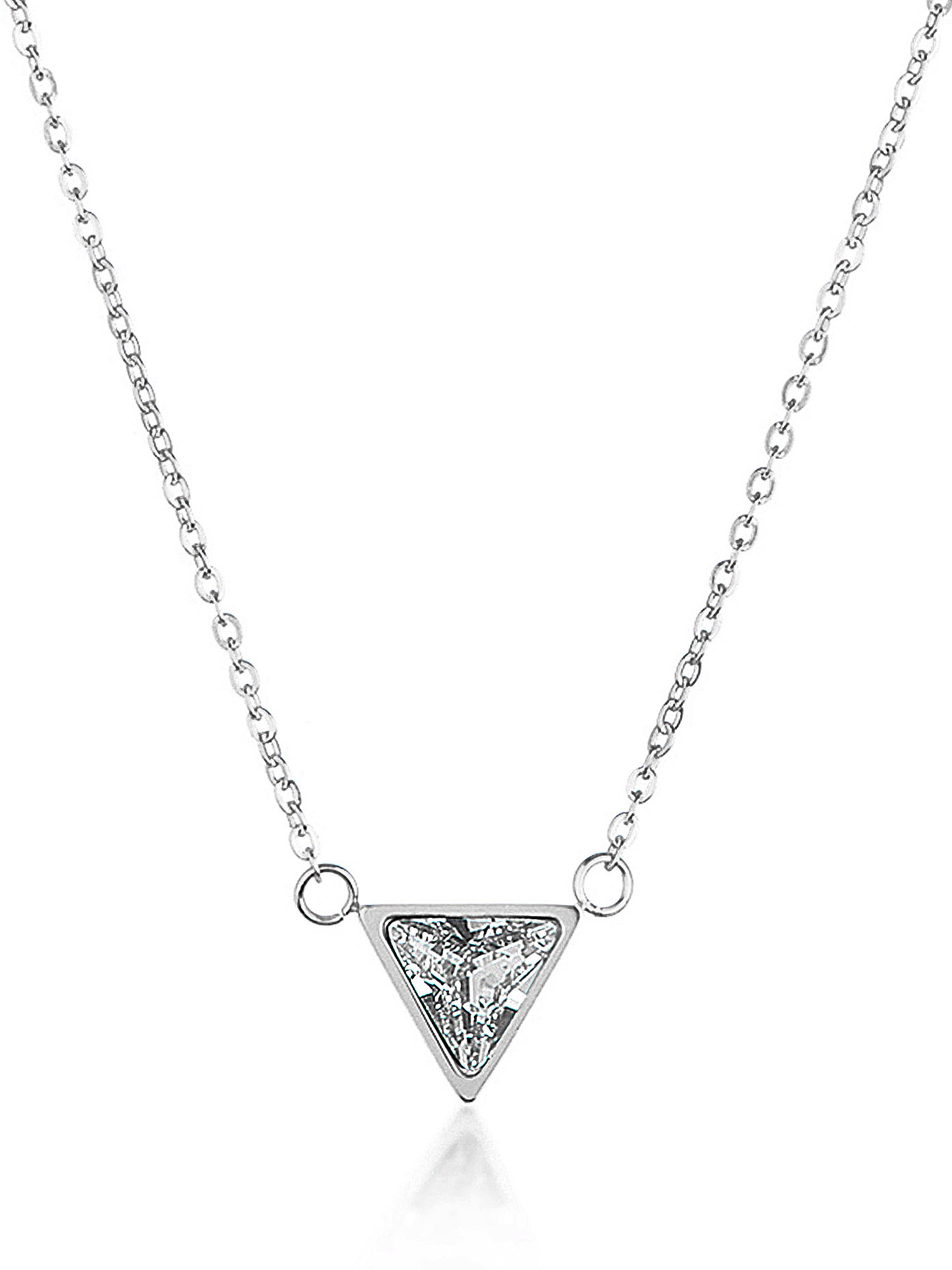 Triangle Cut Cubic Zirconia Stainless 