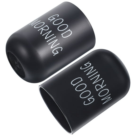 LEORX Toothbrush Holder Set Of 2, Black Toothbrush Holder Cups Bathroom Toothbrush Holder Tumbler Cup Plastic Drinking Cup