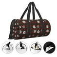 thumbnail image 3 of KLL Plaid Snowflakes Festive Duffle Bag For Men Women Sport Gym Fitness Tote Travel Training Workout Basketball Football Weekender, 3 of 6