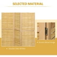 thumbnail image 5 of HOMCOM Bamboo Woven 3 Panel Room Divider, 5.5', Natural, 5 of 8
