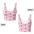thumbnail image 6 of Goofa Strawberries Printed Sports Bras for Women, High Impact Running Bra Workout Crop Tank Tops Longline Sports Bra Push up-XX-Large, 6 of 9