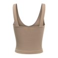 thumbnail image 4 of Made by Olivia Women's Four-way Stretch V-Neck Ribbed Seamless Crop Top -Made in USA, 4 of 6