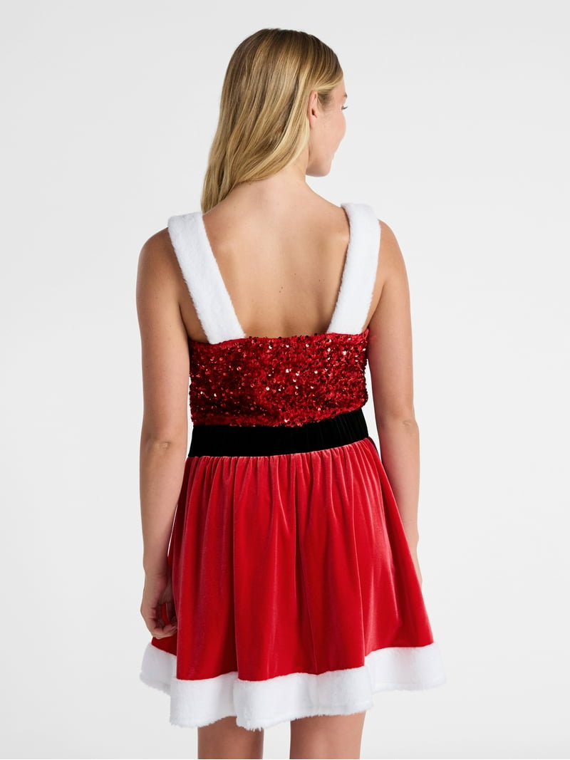 santa claus skater dress No Boundaries Santa Claus Skater Dress, Women’s