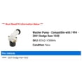 thumbnail image 2 of Washer Pump - Compatible with 1994 - 2001 Dodge Ram 1500 1995 1996 1997 1998 1999 2000, 2 of 2