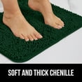 thumbnail image 4 of GORILLA GRIP Chenille Bath Rug 36x24, Rubber Backing Quick Dry Washable Microfiber Mats, Hunter, 4 of 10