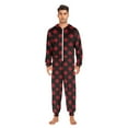 thumbnail image 6 of joogoo Red Checkered Black Unisex Adults Onesies Pajamas Jumpsuits L, 6 of 7