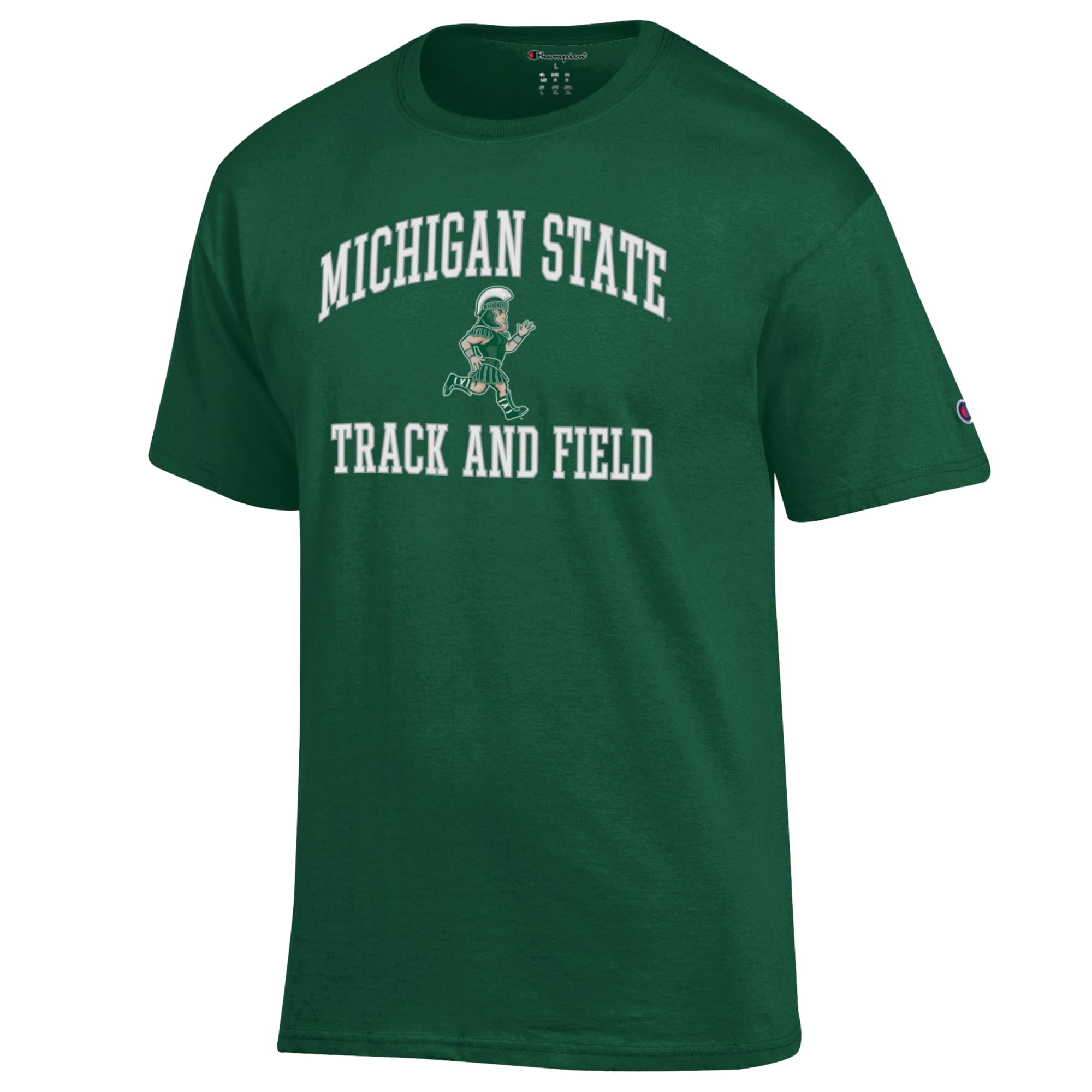 Men's Champion  Green Michigan State Spartans Track and Field T-Shirt