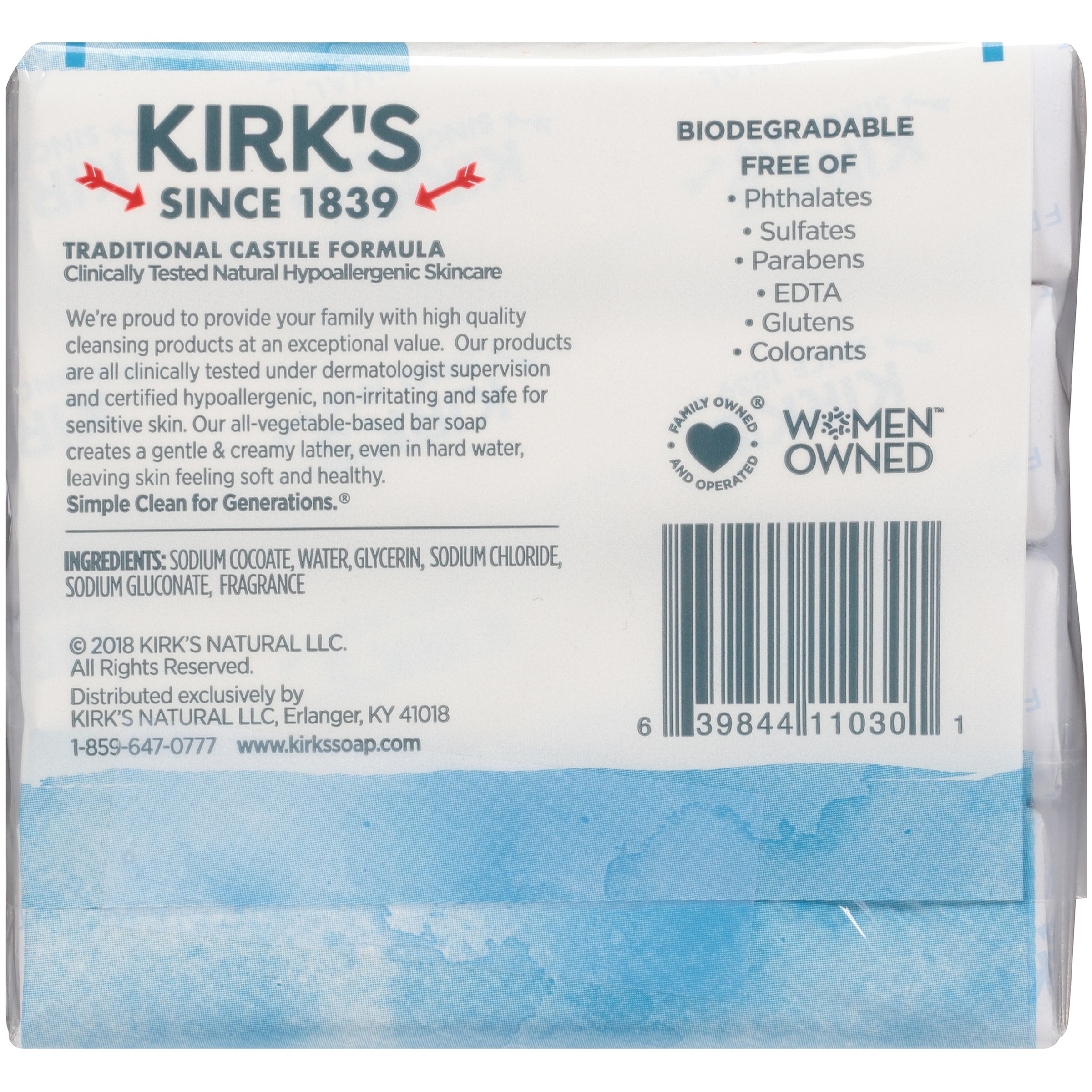 Kirk's Original Fresh Scent Gentle Castile Soap 4 Ct Pack - Walmart.com