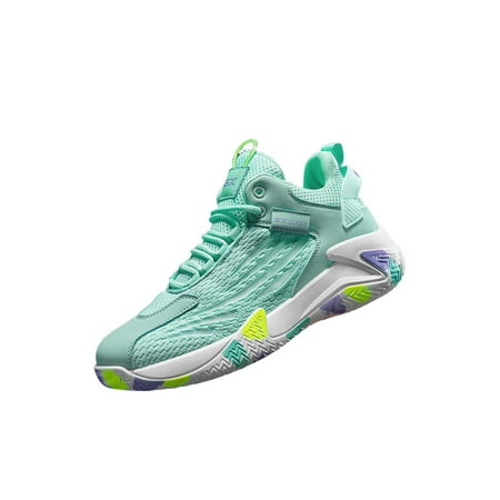 

Difumos Mens Breathable Mid Top Sneakers Fashion Lace Up Workout Comfortable Running Sneaker Green 8