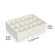 thumbnail image 2 of Organizador de caja de almacenamiento Divisor de cajón de tela plegable | Partición flexible de 18 compartimentos | Porta ropa interior para calcetines cosméticos de joyería | Diseño duradero que, 2 of 5