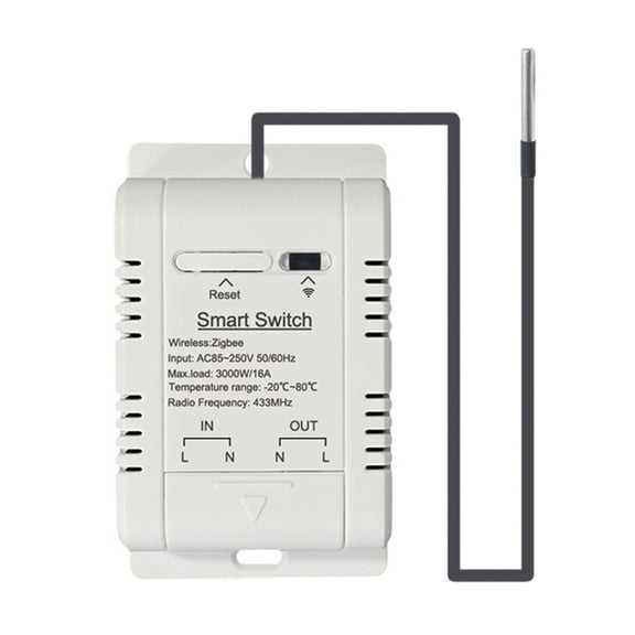 WiFi Smart Temperature Switch with 2M Sensor 16A Temperature Switch Supports Voice Control