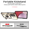 thumbnail image 3 of Decase for Samsung Galaxy A55,Rugged Case with Slide Camera Lens Protector [Military Grade Drop Protection] Built-in 360° Magnetic Rotation Ring Kickstand Dual-layer Shockproof Phone Case,Gold, 3 of 9