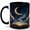Black, variant on Celestial Open Book 11oz Ceramic Mug, Moon and Stars Coffee Cup