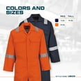 thumbnail image 3 of Portwest UBIZ5 Men's Hi Vis FR Coveralls - Bizweld Iona Flame Retardant Fireproof Workwear Overalls Navy, 5X-Large, 3 of 5