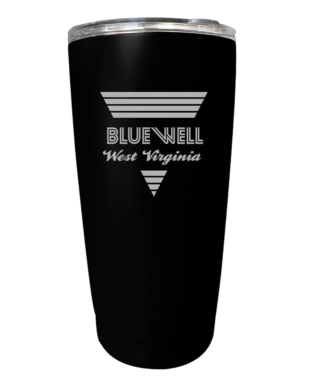 Bluewell West Virginia Souvenir 16 oz Black Stainless Steel Tumbler