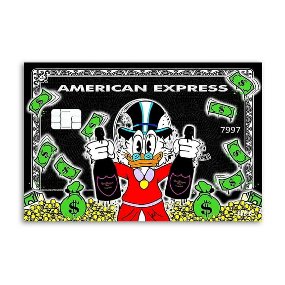 Graffiti Monopolys Scrooge McDuck Millionaire Money Canvas Poster Wall Art Picture Prints Hanging Photo Gift Decor Home Posters Artworks 24x36inch(60x90cm)