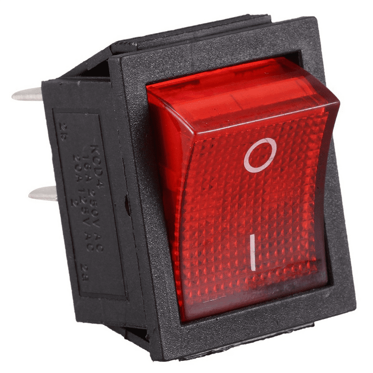 8X Red Light Illuminated 4 Pin DPST ON/ Snap in Rocker