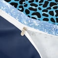 thumbnail image 4 of Homewish Blue Cheetah Print Bedding, Aesthetic Sequins Print Duvet Cover Full, Navy Reversible, 3 Pieces 1 Duvet Cover and 2 Pillowcases, 4 of 6
