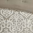 thumbnail image 5 of Madison Park Cal King Size 8-Piece Comforter Set, Jacquard Bed in a Bag Set, Bedding Set with Sheets and Decor Pillows, Tan/Ivory, 5 of 5