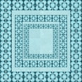 thumbnail image 1 of Ahgly Company Indoor Square Patterned Tron Blue Area Rugs, 4' Square, 1 of 6