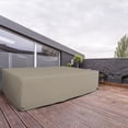 thumbnail image 3 of Covers & All Patio Sectional Sofa set cover 160 GSM PVC Emboss Fabric Outdoor Furniture Table and Chair set cover with Drawstring for Snug Fit (83''W x 52"D x 29''H, Beige), 3 of 7