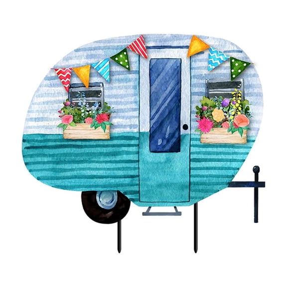 Briarwood Lane Spring Camper Metal Art