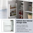 thumbnail image 4 of UWR-Nite Mobile Kitchen Island Cart with Rubber Wood Drop-Leaf Countertop and Internal Storage Racks,Cabinet with 5 Wheels and 3 Drawers,for Dining Room Bathroom, 4 of 7