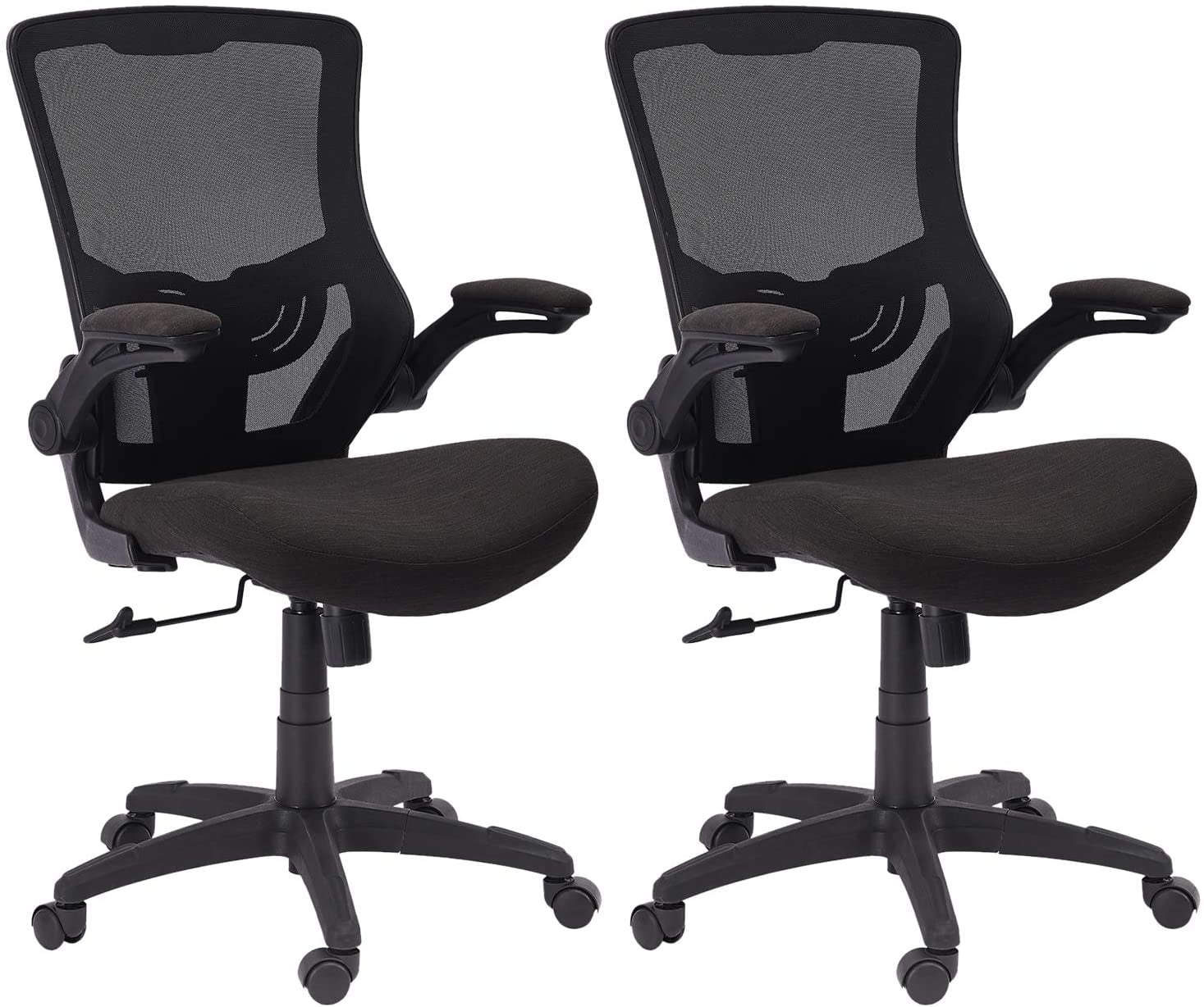KLASIKA Mesh Ergonomic Desk Chair with Flip-up Arm Rest and Lumbar Support 