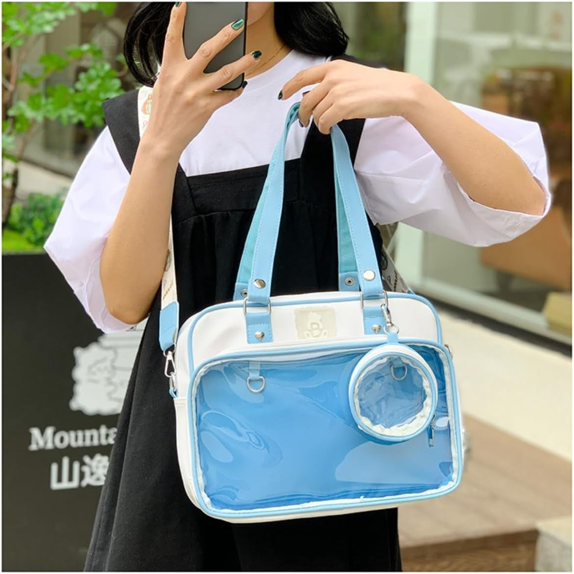 SPEKSEE Ita Bag Crossbody Handbags Kawaii Pin Display Shoulder Bag for Cosplay