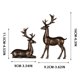 thumbnail image 5 of Artesanías Decorativas Paquete de 2 figuras de ciervos chapadas en oro para decoración de vitrinas de vino,salas de estar y muebles de TV. Rkxzt, 5 of 9