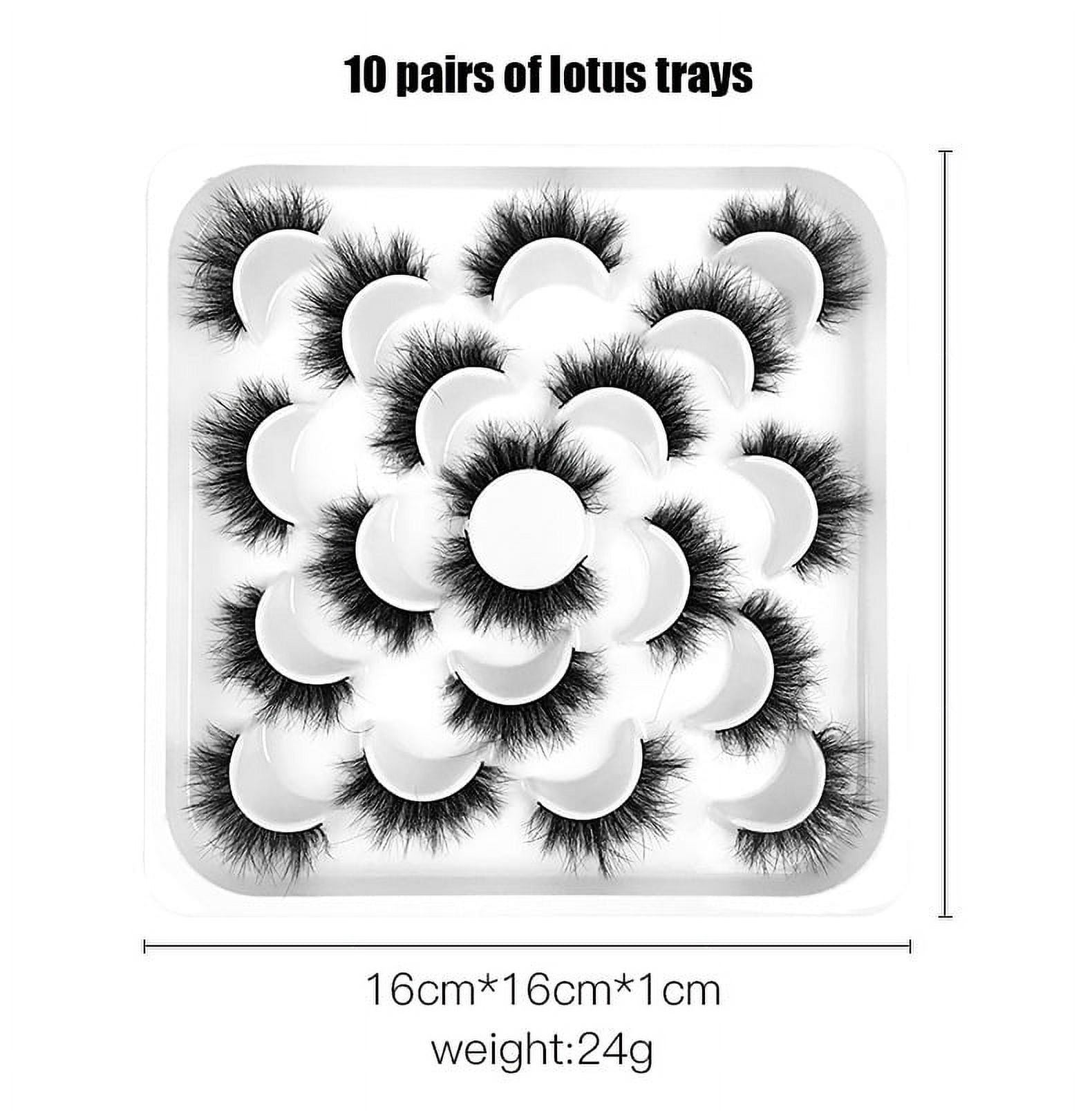 Nvzi -b 30 Pairs Wispy Faux Mink Lashes Fluffy Eye Lashes Natural Look 8D Volume Fake Eyelashes ，MC-1