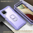 thumbnail image 6 of SaniMore for Samsung Galaxy A12 5G 6.5" Case with Hidden Bracket Rugged Heavy Duty Protective [Hard PC Back + Silicone Bumper] Shokcproof Anti-drop Tri-layer Hybird Shell For Galaxy A12 5G, Purple, 6 of 7