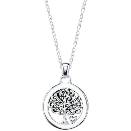 Sterling Silver Family Is Everything Tree Necklace
