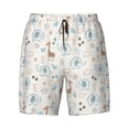 thumbnail image 4 of Lsque Mens Swim Trunks Elephants And Giraffes Pattern - Bathing Suit Compression Liner - Beach Swim Shorts Swimwear - (S-3XL) - Stretch Quick Dry -Medium, 4 of 9