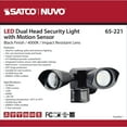 thumbnail image 4 of Nuvo Lighting LED Security Light - Dual Head - Black Finish - 4000K - with Motion Sensor - 120V, 4 of 5