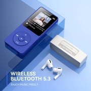 MP3 Player with Bluetooth and 32GB TF Card,HiFi Music Player with Built-in Speaker,Earphones, Multifunctional MP3 Players with FM/Recording/E-Book/Video, Supports up to 128GB for Kids,Running,Walking