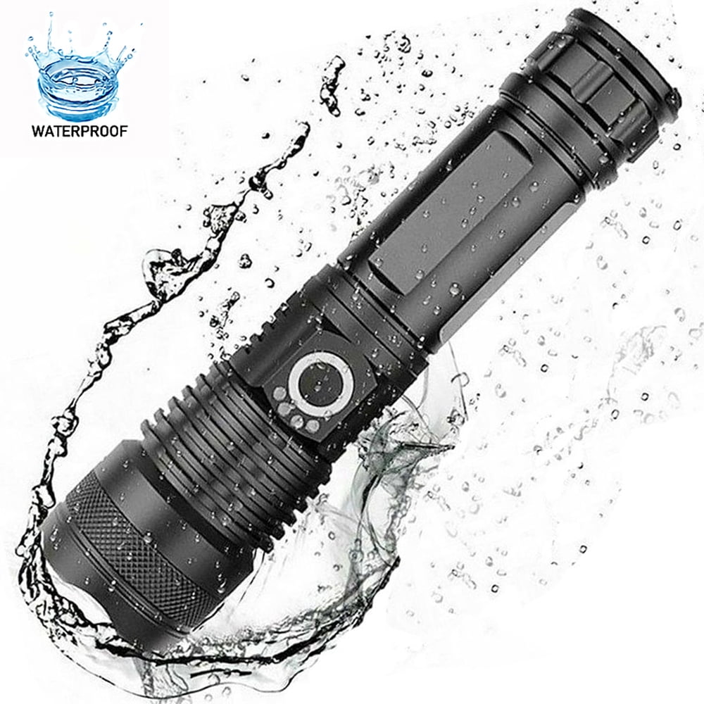 Promotion Zoom Blue Light Flashlight Tactical Outdoor Hunting Fishing LED Torch 