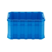 (3 pack) HART 8.5 Gallon Stackable Plastic Utility Crate, Blue