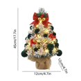 thumbnail image 3 of 2026 Christmas Home Party Decoration Flocked Wintery Mini Tabletop Christmas Tree Before Lit Small Xmas Tree With Velvet Balls Ornaments Desktop Christmas Decor Christmas Celebration Party, 3 of 6