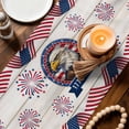 thumbnail image 3 of Anniversary USA Flag Table Runner 70 Inches, Eagle American Retro Bed Runner Dresser Scarves Tabletop for Indoor Outdoor Parties/Ceremony/Banquet, 13" x 70", 3 of 9