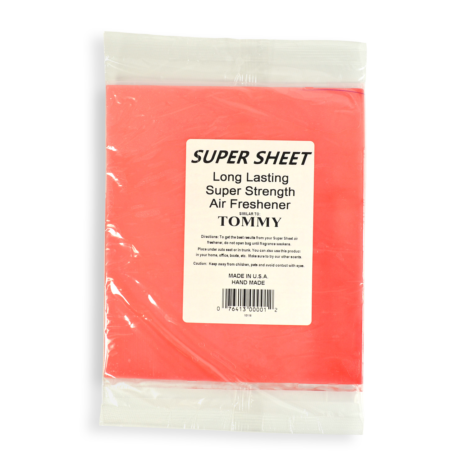 Jenray Super Sheet Large (8"x7") Under Seat Car Air Freshener (Tommy